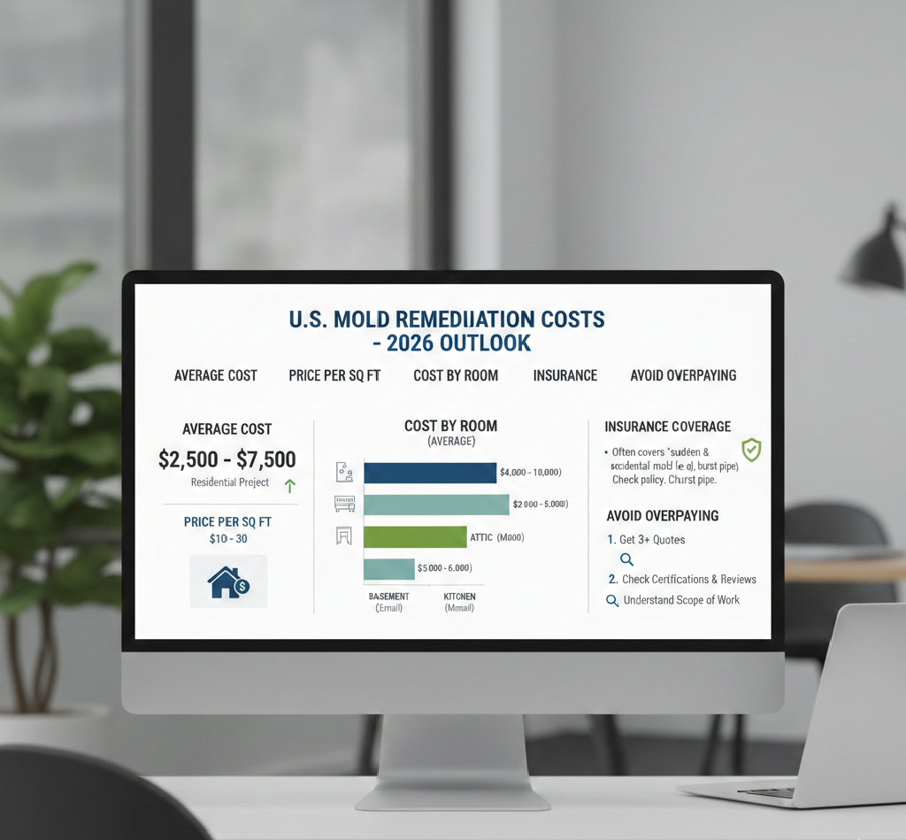 Mold Remediation Cost in the U.S. (2026 Guide) Mold Remediation Cost